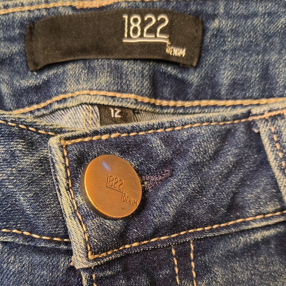 High Rise Skinny w/28" Inseam 1822 Denim Women's Jeans Size 12 sac331 - Picture 3 of 5